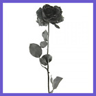 0062408484 Pc Black Satin Rose Stem Glitter Wedding Decor 786235008430