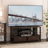 15119cwn-bk-dbr Furinno Inch Tv Stand Storage Espresso Living Room Walnut Dark