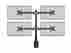 16248 Unbranded Generic Quad Monitor Desk Stand Mount Full Motion Articulating Arm 4 Computer