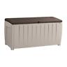 212835 Keter Plastic Deck Storage Box Uv Water Resistant Brown Beige
