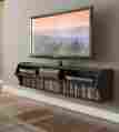 B-0208-broa 238042 Floating Tv Stand Wall Mounted 58 Inch Entertainment Center Multi Media Storage