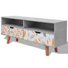 243701 Vidaxl Tv Cabinet Mdf Gray Sideboard Lowboard Hifi 8718475525837