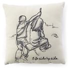 43203-40664 Hallmark Side By Siblings Embroidered Pillow Decorative Accessories 763795019335