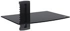 5060147556650 Designer Habitat Vonhaus 1x Black Floating Shelf With Strengthened Tempered Glass For Dvd 887477563609