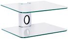 609-c Gold Line Silver Floating Shelves With Strengthened Tempered Clear Glass