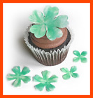 738699519595 Green Wafer Paper Flowers In Different Assorted Shapes