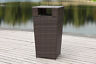 889048365773 Safavieh Outdoor Collection Bishop Wicker Gallon Trash Bin