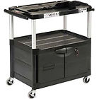 9t2900 Rubbermaid Audio Visual Cart Locking Cabinet Lot Of 0086876165623