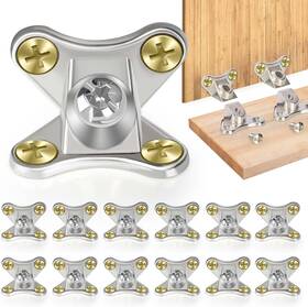 Accencyc 738170406970 12 Pack L Bracket Detachable Corner Brace Removable Butterfly Silver