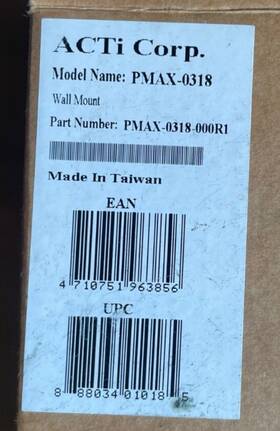 Pmax-0318-000r1 Acti Corp Mount