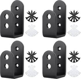 Afus-brackets-4p-bk-221121fa Acxfond 2x4 Door Barricade Brackets Black Iron Metal U Heavy Duty