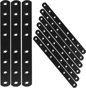 Akolafe 695510129770 12pcs Mending Plates 10 Inch Heavy Duty Flat Straight -12pack Black