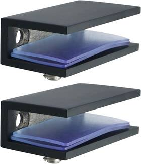 Bl2000b-2p Alise Glass Shelf Brackets 2pcs Rectangle Matte Black