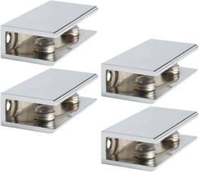 Bl2010c-4p Alise Glass Shelf Bracket Adjustable Fit 6-10mm Thick Polished Chrome
