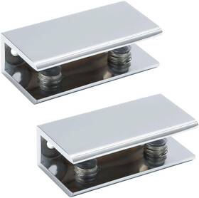 Bl2012-2p Alise Glass Shelf Bracket Adjustable Shower Fit 10-12mm Polished Chrome