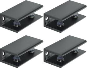 Bl2012b-4p Alise Glass Shelf Bracket Adjustable Shower Fit 10-12mm Thick Black