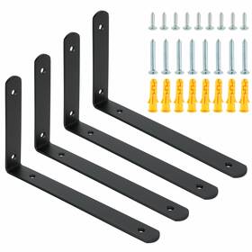 J250x150x30b-4p Alise Floating Shelf Brackets Black Bracket For 10x6 Inch Upgraded J250x150x30b-4p Alise Floating Shelf Brackets Black Bracket For 10x6 Inch Upgraded