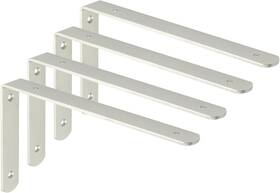 J250x150x30ls-4p Alise Floating Shelf Brackets L 10x6 Inch Upgraded Brushed Nickel