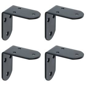 J3208b-4p Alise 4pcs Shelf Brackets Black Stainless Steel 4p 2.6x2.6x1.5 Inch