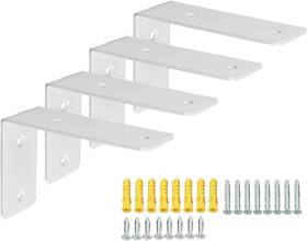 Jw2100w-4p Alise Floating Shelf Brackets White Bracket 5 Inch X 3.4 Finish