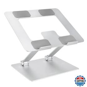 B0blrj4r8f Amazon Basics Amazonbasics Adjustable Ergonomic Laptop Stand Portable 17.3 Inch Silver