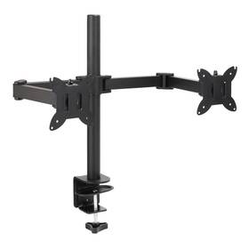 Ds-ma-e02 Amazon Basics Dual Monitor Arm Mount Adjustable Stand For 32in Screens Black