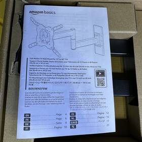 Am20a Amazonbasics Full Motion Tv Wall Mount Fits 12 Inch To 40 Tvs And Vesa 200x200 Black