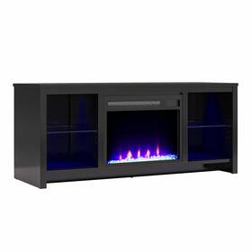 Ameriwood Home 029986216489 2164096wcom Led Fireplace 55 Inch Tv Stand With Crystal Insert High