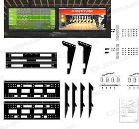 610258001 Amf Quibica Bowling Center Dual Overhead Oh Monitor Frame Mount Kit