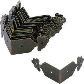 Az18093009 Antrader Vintage Corner Protector Metal L Shaped Decorative Bronze Tone