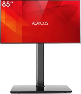 45121 Aokcos Floor Tv Stand With Swivel Mount For Most 43 To 85 Inch Tvs Up 110lbs
