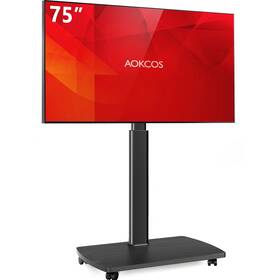 Ftc1607awb-usa Aokcos Rolling Tv Stand For 43 50 55 60 65 70 75 Inch Tvs Portable Mobile