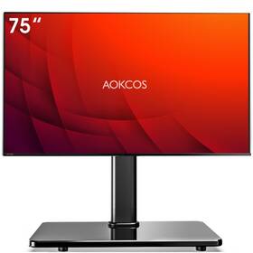 Ttc1601agb-usa Aokcos Tabletop Swivel Tv Stand Universal For 32-75 Inch Lcd/led/oled W