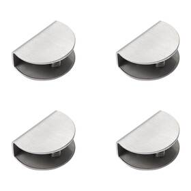 Pao095-b-s Aoktorkit 4pcs Glass Shelf Brackets Stainless Steel Clip Holder Small Silver