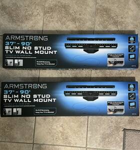 59776 Armstrong 42 Inch - 90 Slim No Stud Tv Wall Mount Black