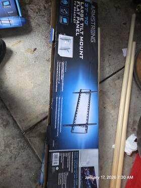 64356 Armstrong Large Tilt Mount For Flat Panel Tv 37-70 In Black Vesa Easy Install