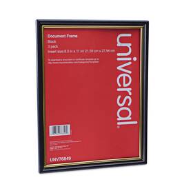 Unv-76849 Artist Unknown Universal Plastic Easy Mount Frame For 8 1/2 X 11 Insert 3/pack Black