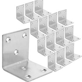 Aselected 745695690951 22pcs Stainless Steel Corner Brackets 22pcs-2x2inch Sliver