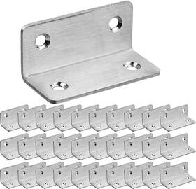 30pcs-corner Aselected 745695692191 30 Pcs Sliver Corner Brace Stainless Steel 60mm X 25mm