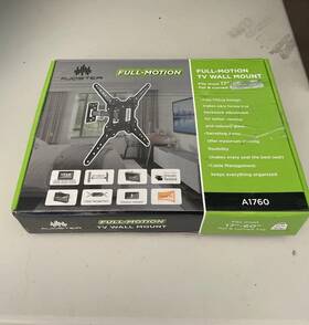 Audster 738676658569 A1760 Full Motion Tv Wall Mount Fits Most 17 Inch - 60 Tvs Black