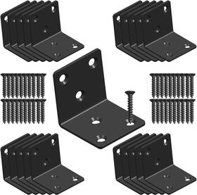 50x50x50-20 Aufuga Black Stainless Steel Corner Bracket Joint Right Angle L Shape