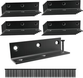 Aufuga 737311241494 L Bracket Heavy Duty Corner Brace Stainless Steel 3.2 0.8 0.8inch Black