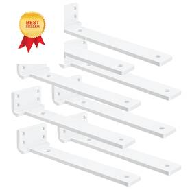 Aunulahca 657381764283 Floating Shelf Brackets 10 Inch 8 Pack L For Shelves 10inch White