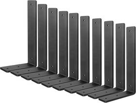 Lxtp4 Aunulahca Heavy Duty Shelf Brackets 10 Inch L X H 6 W1.5 Black
