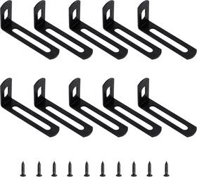 L0248 Auxbc 2 Inch X1 X0.5 Adjustable Right Angle Brackets Metal L Black