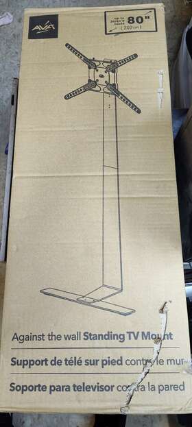Fl601lt-t Avf Universal Tv Mount Against The Wall Standing Tiltable Bracket Hardware White New