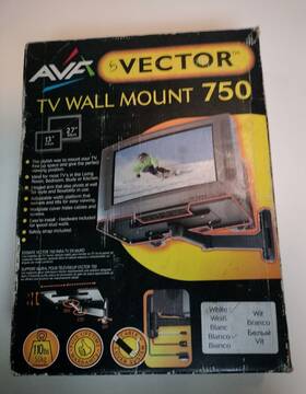 Avf Vector 752752075019 New White Tv Wall Mount 750 Use With Or Monitor 13 Inch -27 Up To 110lbs