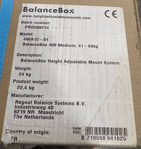 480a12-01 Balance Box Balancebox Height Adjustable Mount 400 Medium 90-152 Lbs