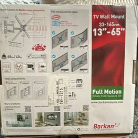 3010106 Barkan Full Motion Tv Wall Mount 13-65 In White 88 Lb
