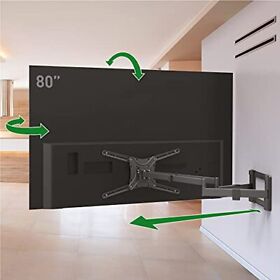 Bm464xl Barkan 40inch Long Tv Wall Mount 13 80 Inch Dual Arm Full Motion Articulating